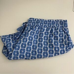 Vineyard Vines Womens Pull On Lightweight Drawstring Shorts Blue Patterned Large